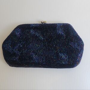 Vintage Kiss-lock Multi-colored Beaded Evening Bag